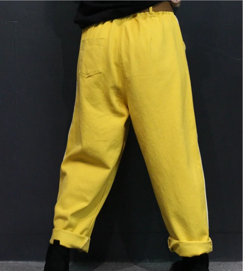 Женские джинсы на весну и осень Ретро стиль большие размеры свободные джинсовые