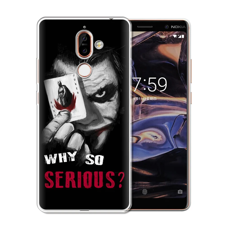 For Nokia 1 3 5 6 2 Plus 2.1 3.1 5.1 6.1 2018 7.1 Phone Case Back cover coque cartoon Joker venom pattern cute Soft Silicone |