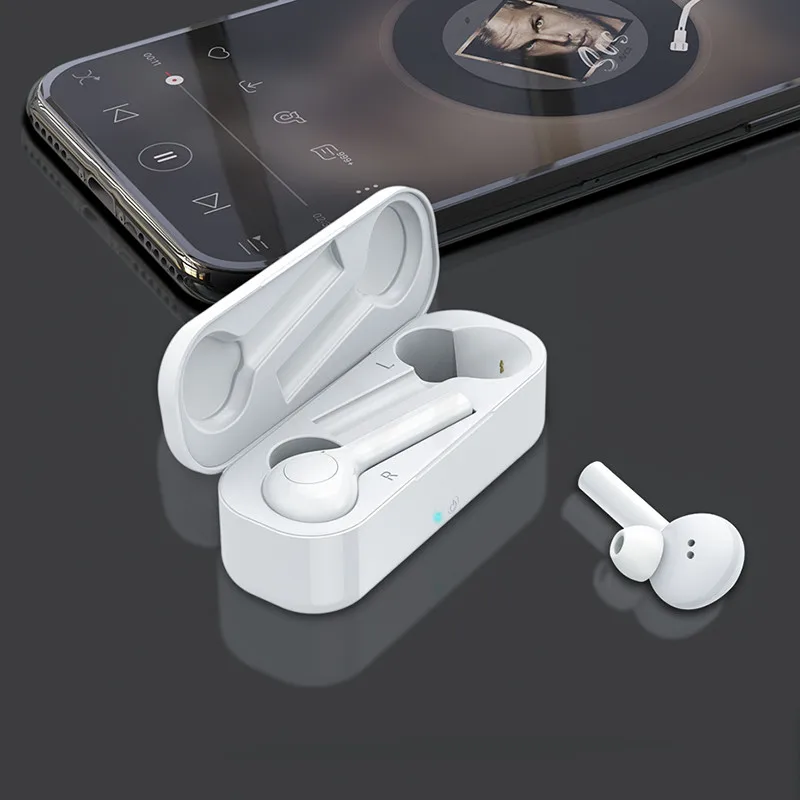White Наушники H& A Bluetooth 5,0 для всех смартфонов, мини беспроводная гарнитура, наушники для samsung, для Xiaomi, huawei, Спортивная гарнитура - Цвет: White