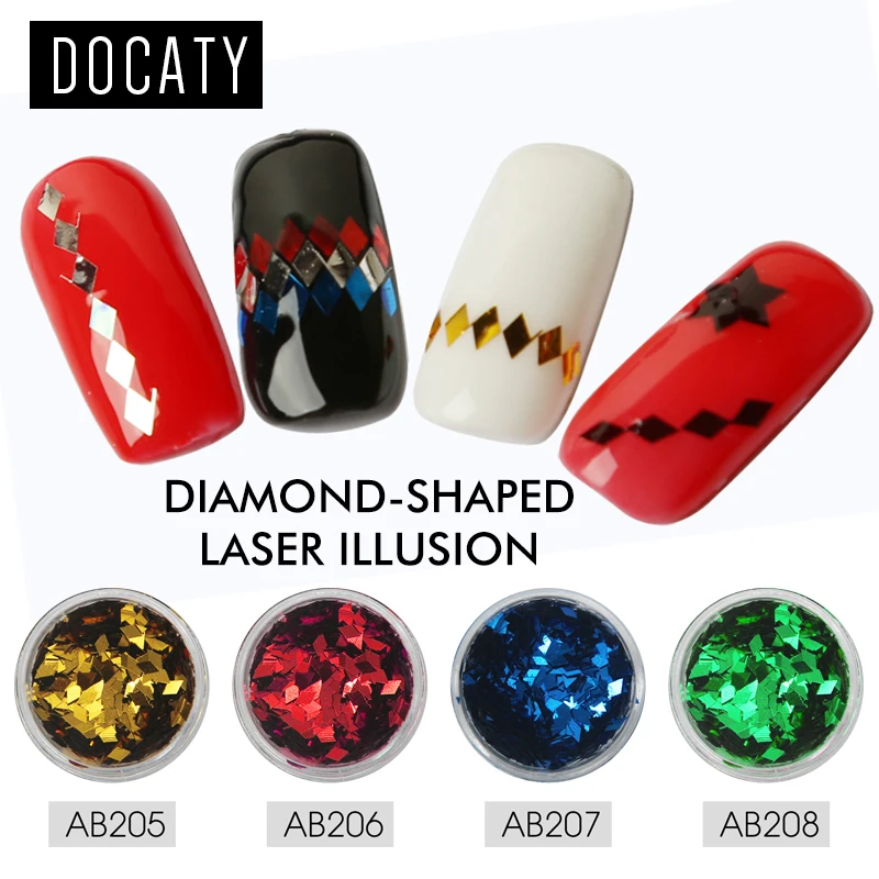 Набор для маникюра Docaty голографический набор дизайна ногтей из 3D неравномерного