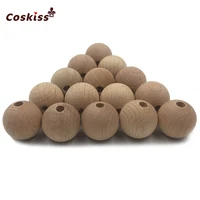 100pc wooden teether chewable 10 20mm beech round beads ecofriendly unfinished natural wood beads diy craft jewelry accessories