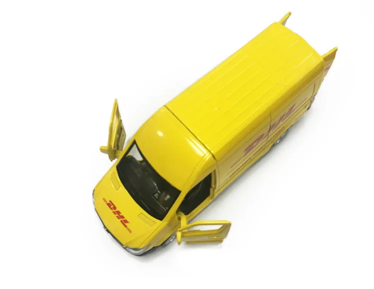 Игрушечный автомобиль из сплава, грузовик, DHL, 1:36, мини-автомобиль, копия, Авторизованная оригинальной фабрикой, модель, коллекция игрушек
