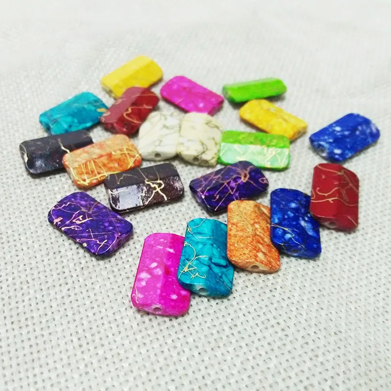 Синий прямоугольный кулон пряжка шнур шнурки кисточки подвески ожерелья