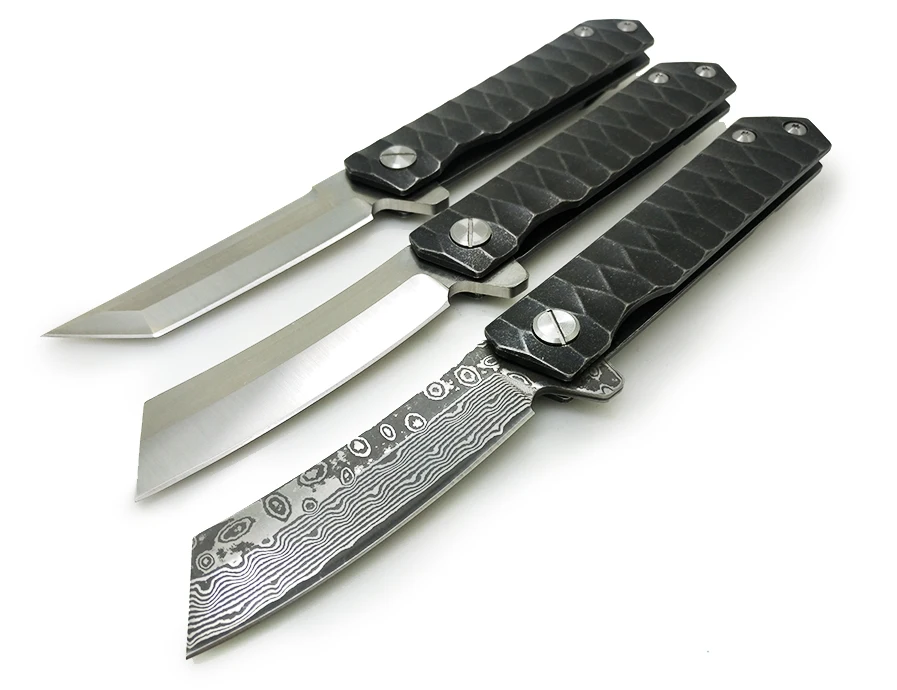 Складной нож BJL D2 Knives тактическая бритва дамасский подшипник карманные ножи для