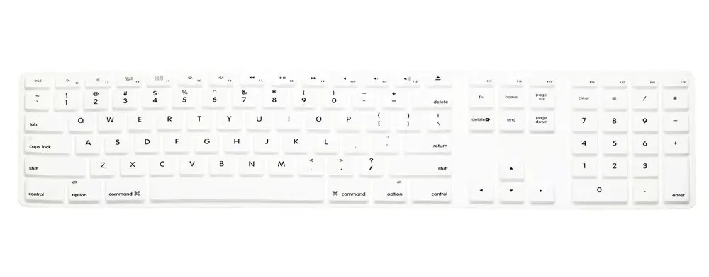 White Чехол для клавиатуры Apple iMac G6 Настольный защитный цветной силиконовый чехол с цифровой клавиатурой для Mac G5 защитный чехол - Цвет: White