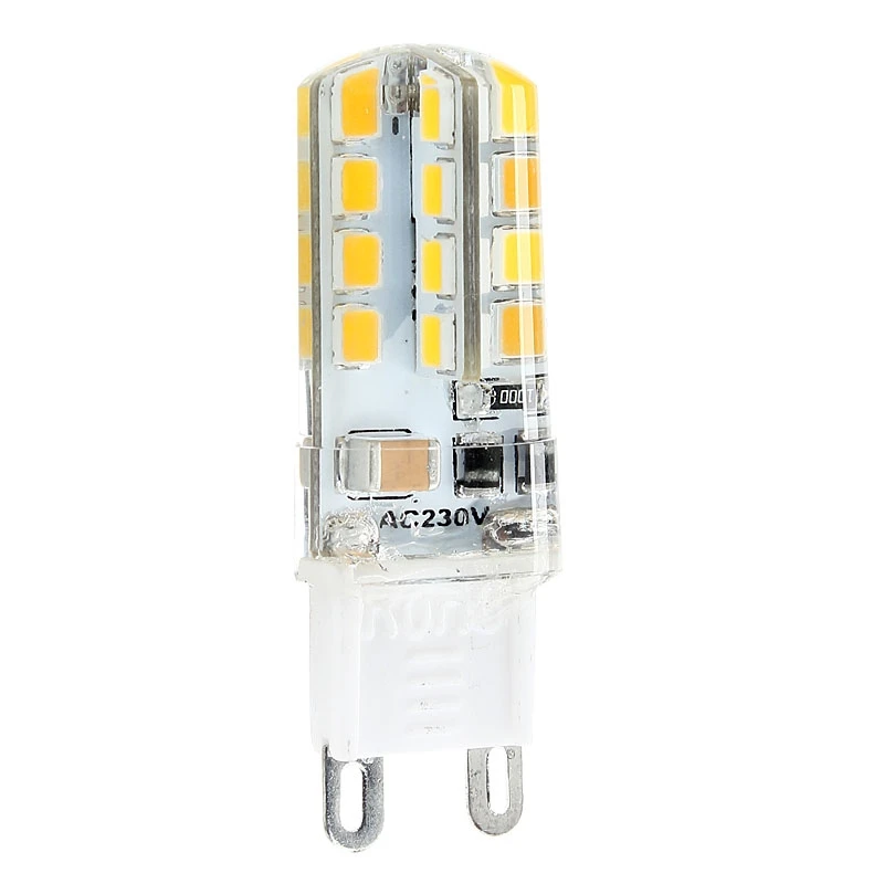 Светодиодная лампа кукуруза G9 2835 SMD теплый белый 32 светодиодная силиконовая