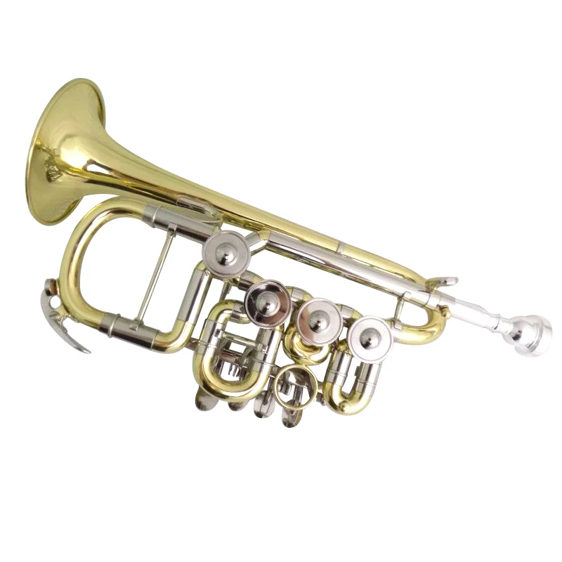 

Bb Rotary Trumpet with Extra Cupronickel Leadpipe Lacquer Finish Yellow Brass with Case Mouthpiece