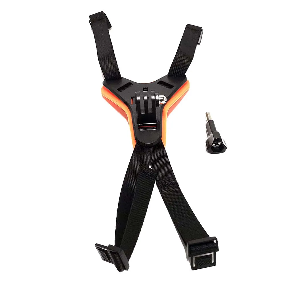 orange chin mount JINSERTA шлем подбородка крепление расширение держатель для OSMO карман GoPro Hero 7/6/5 шлем SJCAM подбородка Стенд С телефонным кронштейном - Цвет: orange chin mount