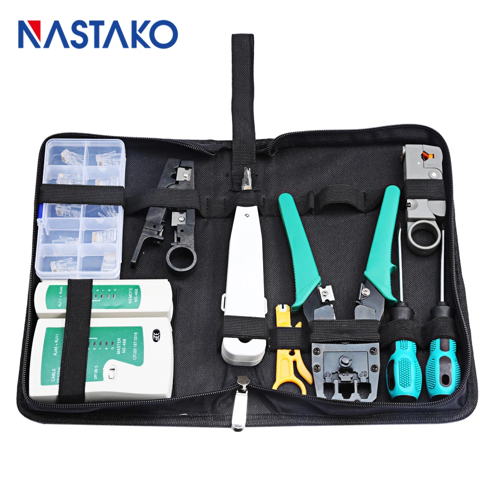 9 в 1 RJ45 сетевой набор инструментов обжимной инструмент с резцом LAN Кабельный