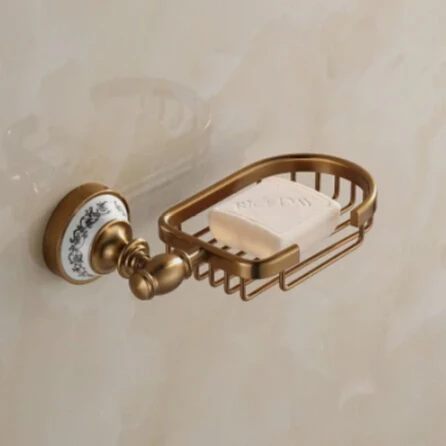 Европейский стиль античный фарфор алюминиевый держатель мыла мыльница серия