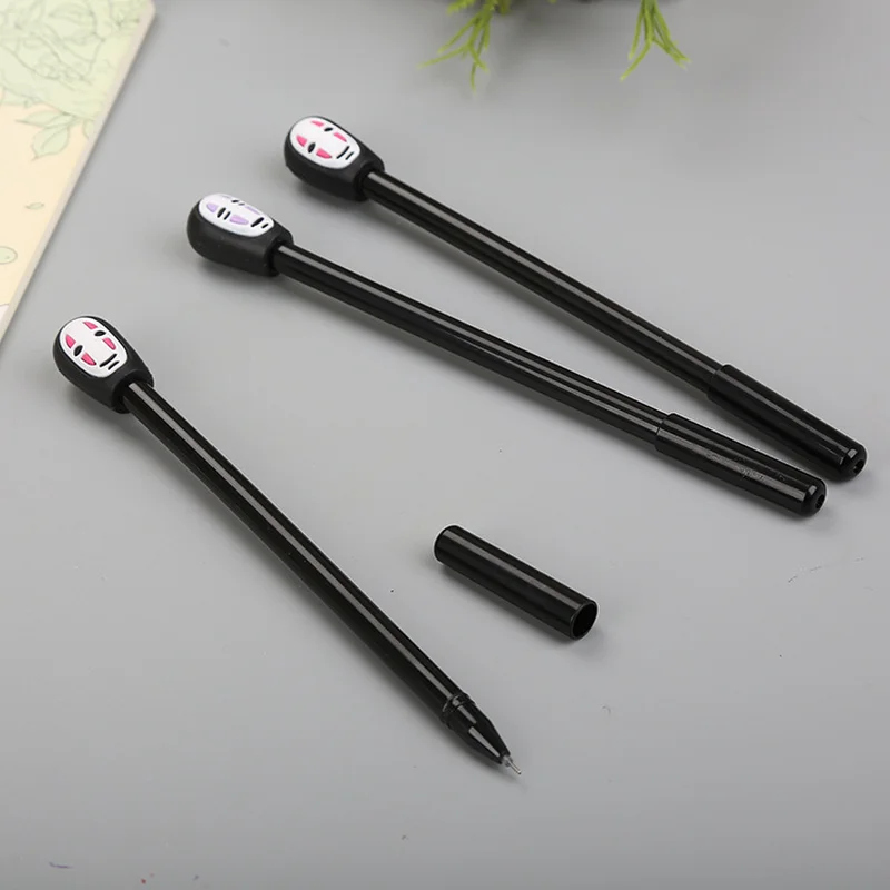 

40pcs Gel Pen Creative Silicone Head Neutral Pen Cartoon Learning Stationery Faceless Male Kawaii School Supplies Wholesale