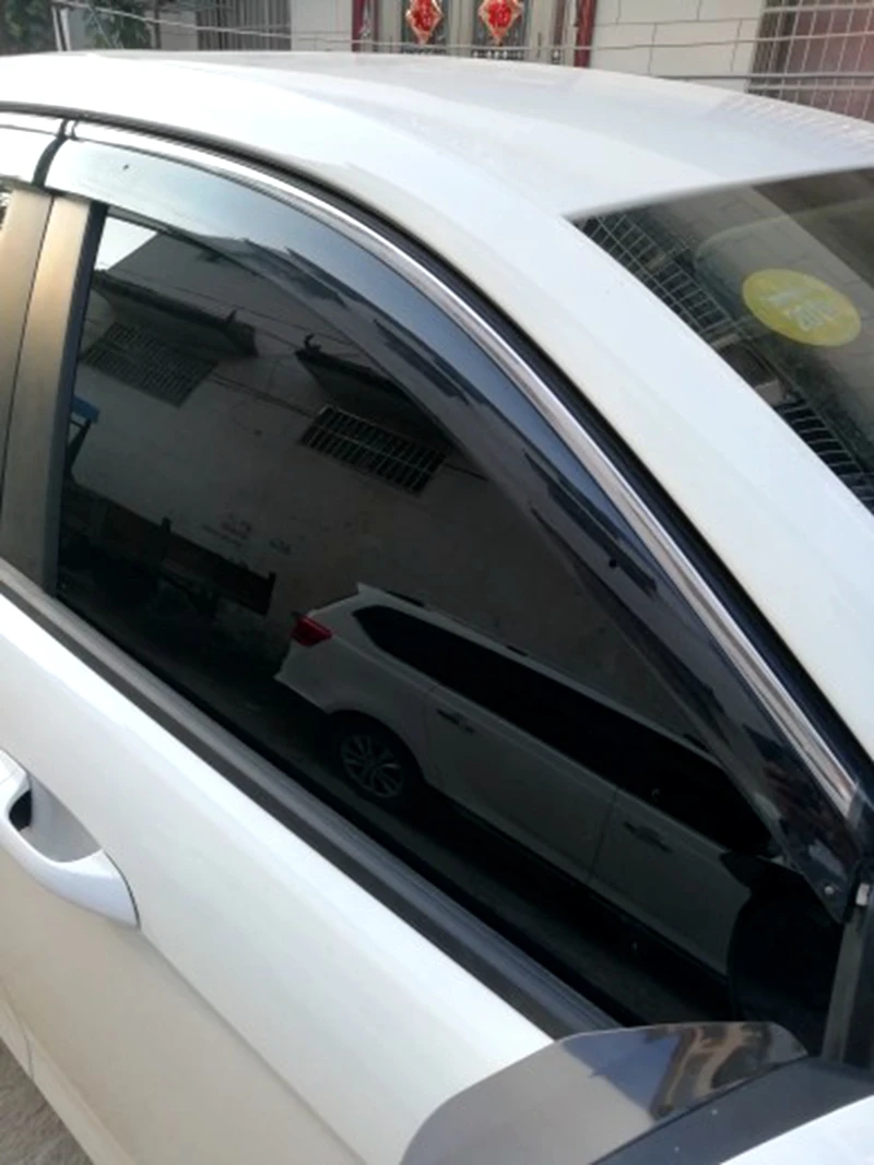 Для Ford Focus 2011- окна Козырьки Навесы дождь Защита от солнца дефлектор гвардии Vent протектор Чехлы 4 шт./компл. автомобильные аксессуары