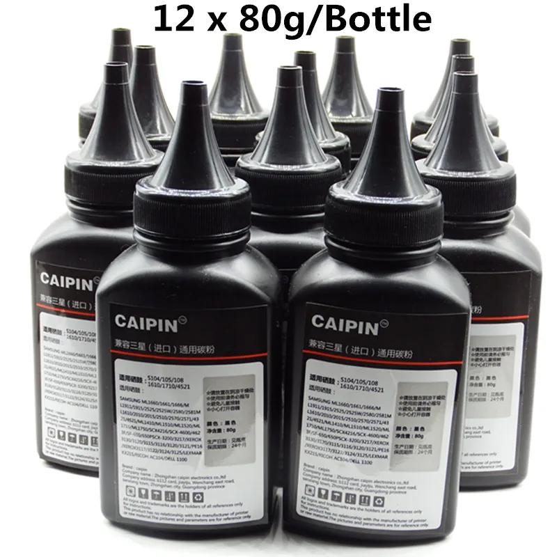 12 Bottle Высококачественный сменный копир черный тонер для лазерного принтера, набор порошков для samsung ML1641 ML2241 ML1640 ML1642 ML-2240 мл 1640 1642 принтер - Цвет: 12 Bottle