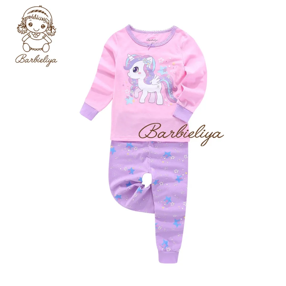 Детская для девочек и мальчиков пижамы Пижама с длинными рукавами хлопковые топы