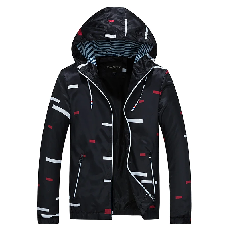 2018 Новый капюшоном Курточка бомбер Для мужчин верхняя одежда пальто осень весна S