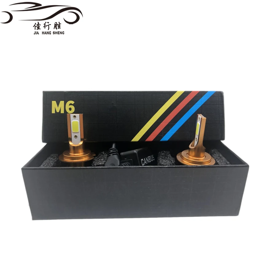 JHS Заводская поставка LED M6 H4 H7 H1 COB светодиодные лампы для фар H11 H13 12V 9005 9006 H3 9004 9007 9012