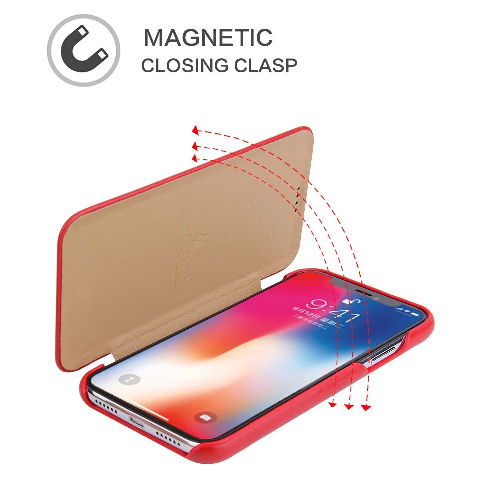 Fierre Shann бренд для iPhone XR чехол бизнес из натуральной кожи телефонные чехлы
