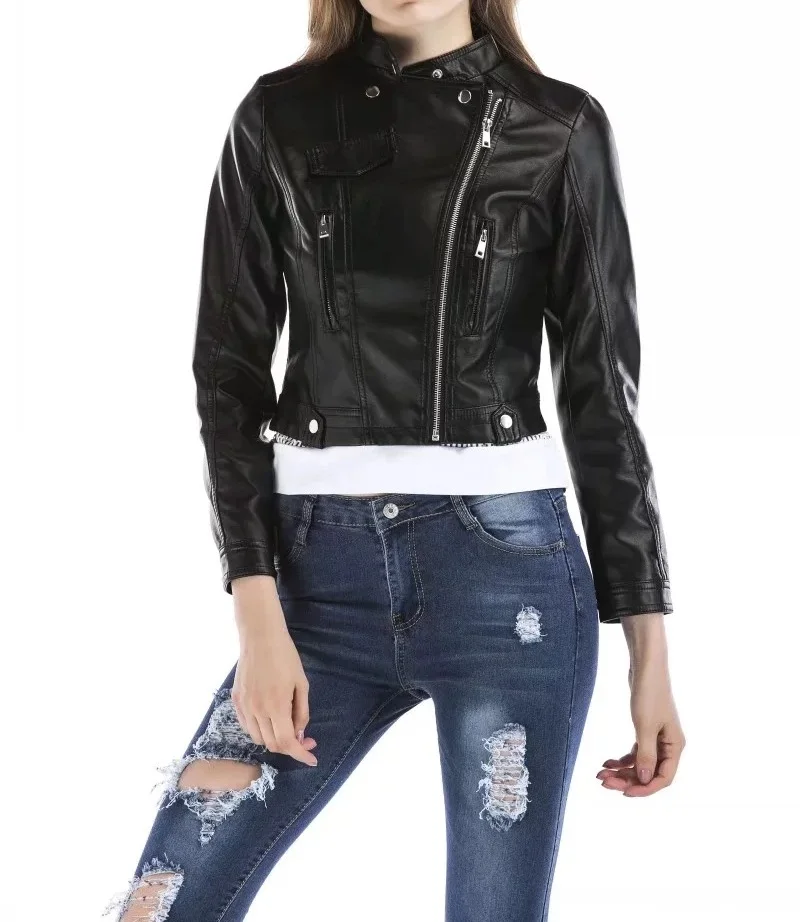 Осень 2018 Весна Зима стеганая Женская куртка Ретро АПЕЛЬ кожа девушка тонкий