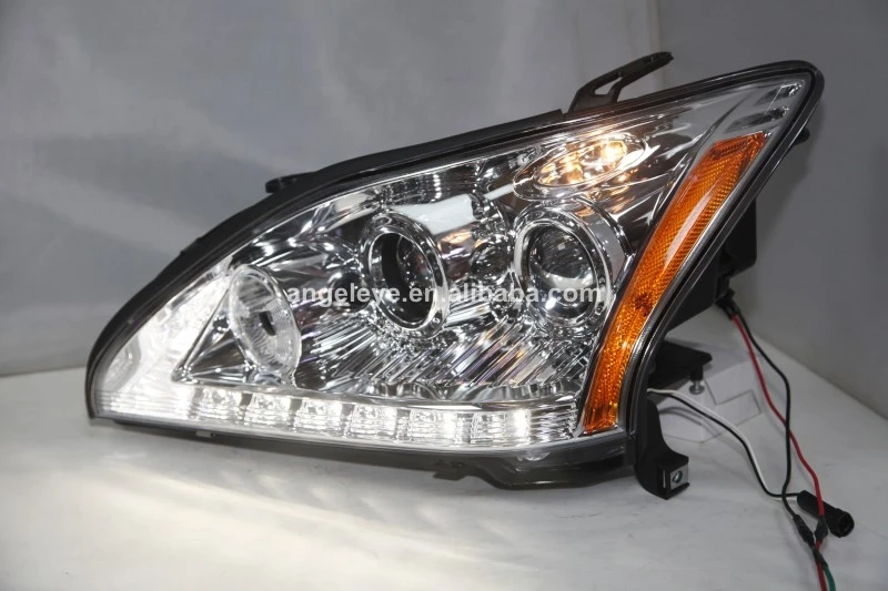 2004-2009 год для Lexus RX330 RX350 светодиодный головной свет фары хромированный корпус желтый отражатель SN