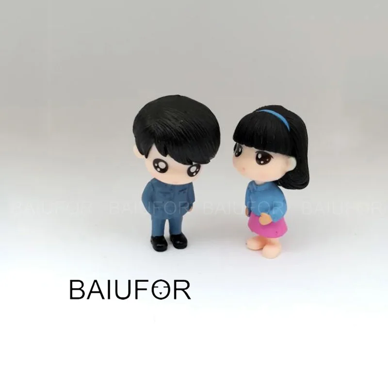 BAIUFOR Lover мультфильм пара фигурки мини сад миниатюрный Террариум суккуленты