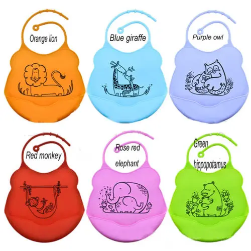 New Children Baby Eat Bib Bib Baby Silicone Rice Bowl Baby Waterproof Leak-Proof Feeding Children Mouth Pocket