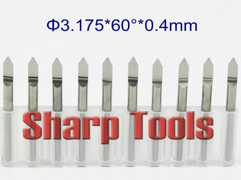 10 шт. 3 175x0 4 мм 60 градусов в гравировальные инструменты для металла твердосплавные