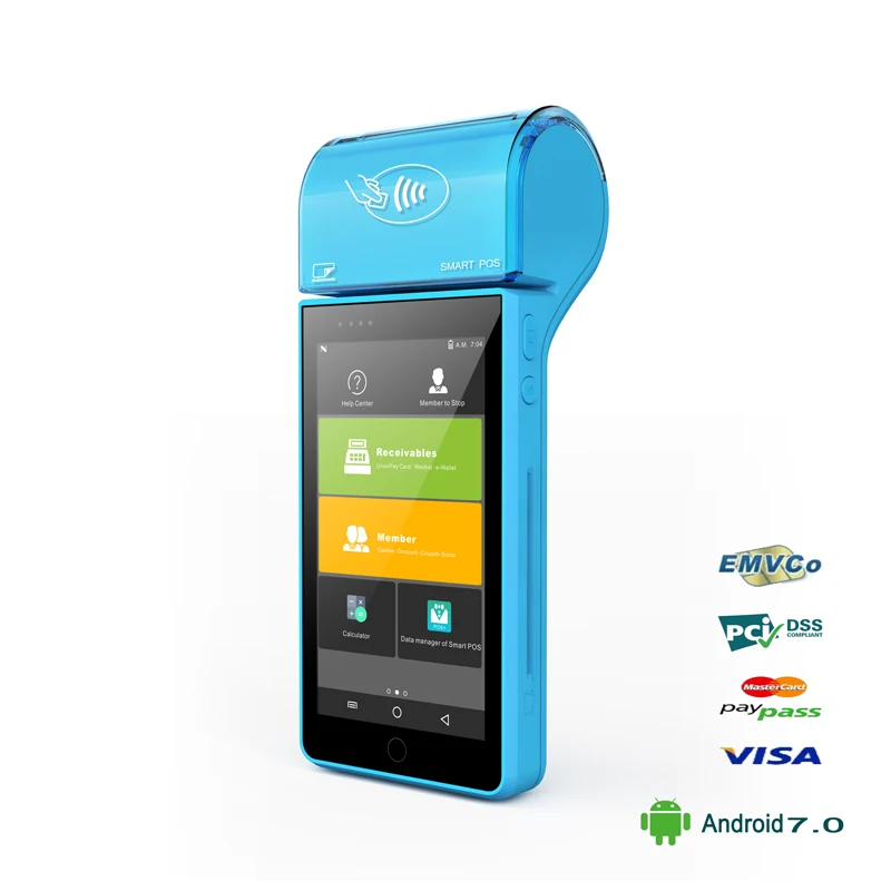 5 дюймов ручной pos терминал android PDA сканер nfc камера RFID wifi штрих кода планшетный ПК