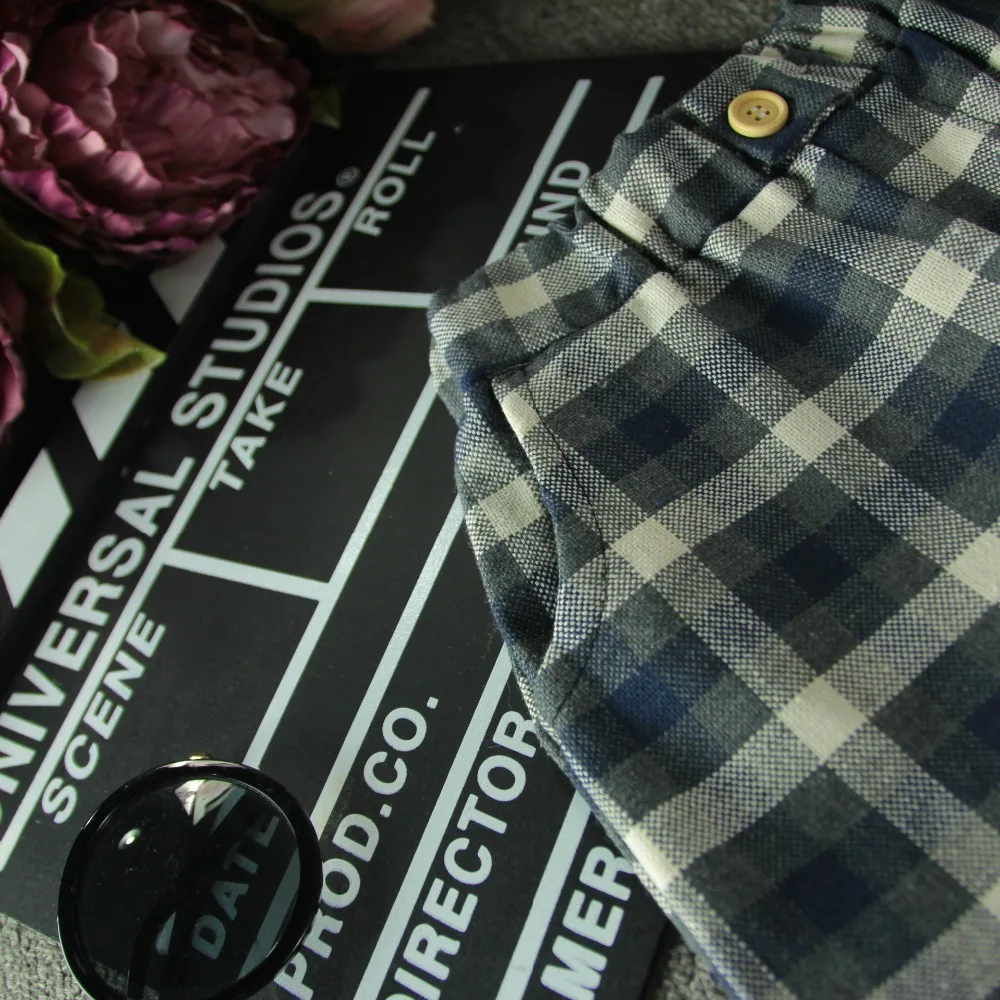 wholesale(5pcs/lot)- 2016 Spring new western style girls sling Plaid Shirt +wide leg pants FOR CHILD GIRL | Детская одежда и обувь