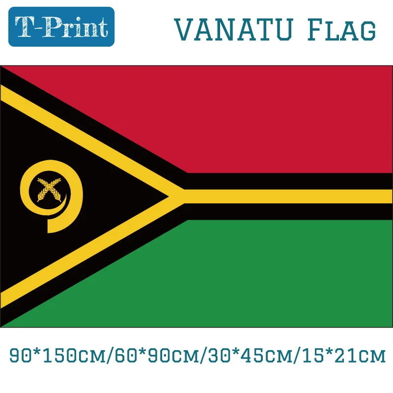 

Vanatu National Flag 90*150cm/60*90cm/40*60cm Car Flag /15*21cm Digital Printed Banner Polyester Flags 3ft X 5ft
