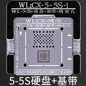 WL hdd инструмент для ремонта iphone 5 5s 6 6s 7 8 XS MAX Plus NAND процессор BGA reball жестяная сетка HDD Baseband трафарет отличная ремонтная база - Цвет: 5 5s Baseband