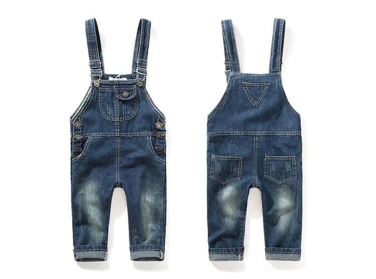2017 Весна осень для младенцев повседневные Джинсовые комбинезоны маленьких