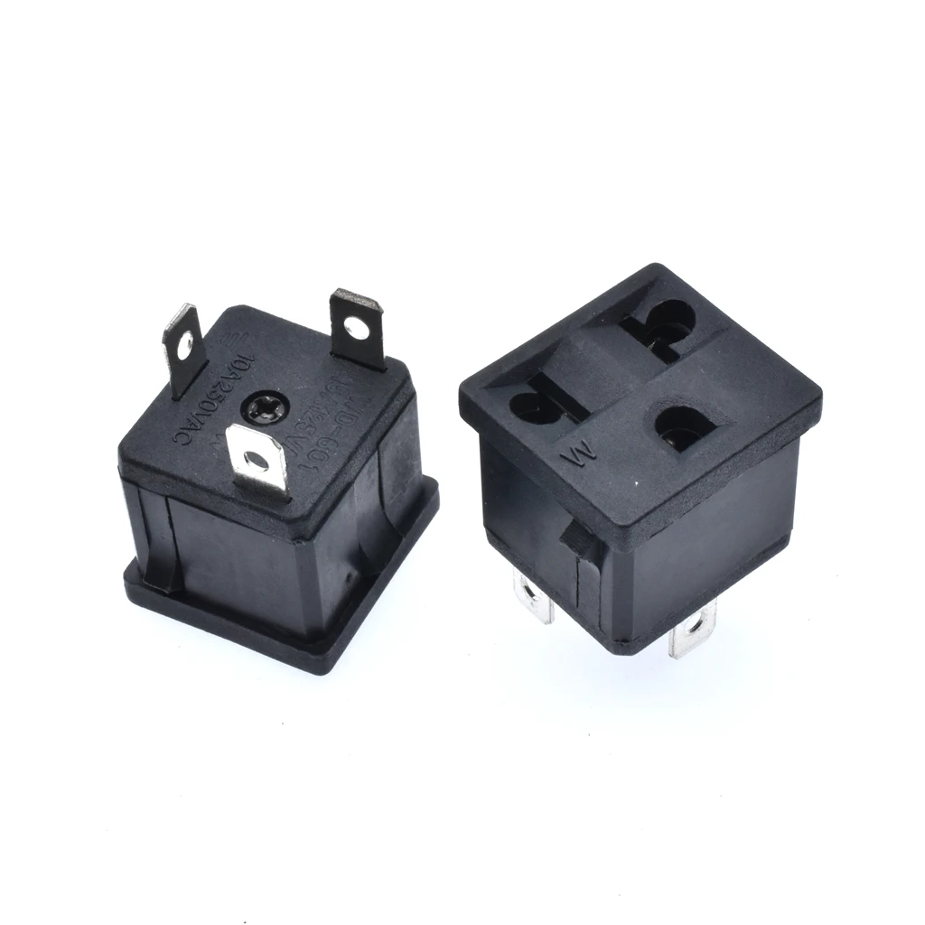 10 шт./лот EU US AC 250V/125V 10A/15A 3 контактная розетка с креплением на панели|converter plug|adaptor