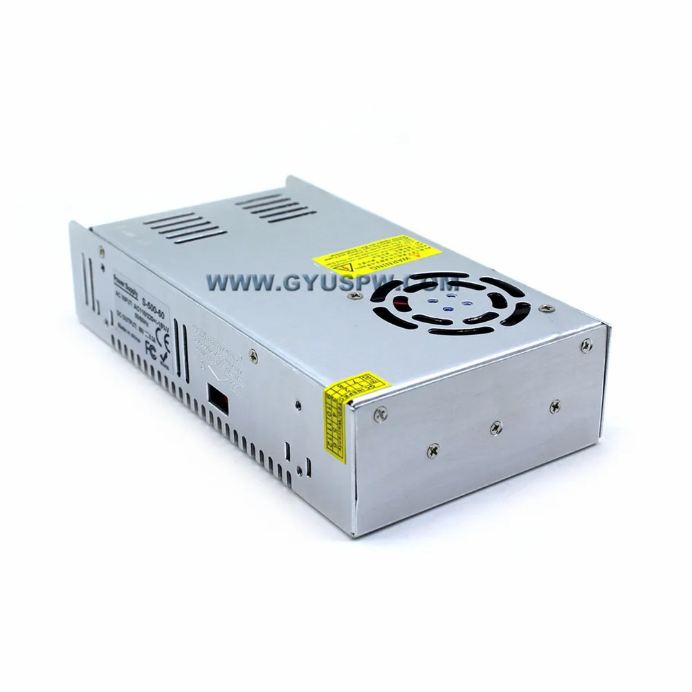 Импульсный источник питания DC60V 8.3A 500W драйвер 110V 220V AC к DC для светодиодных лент