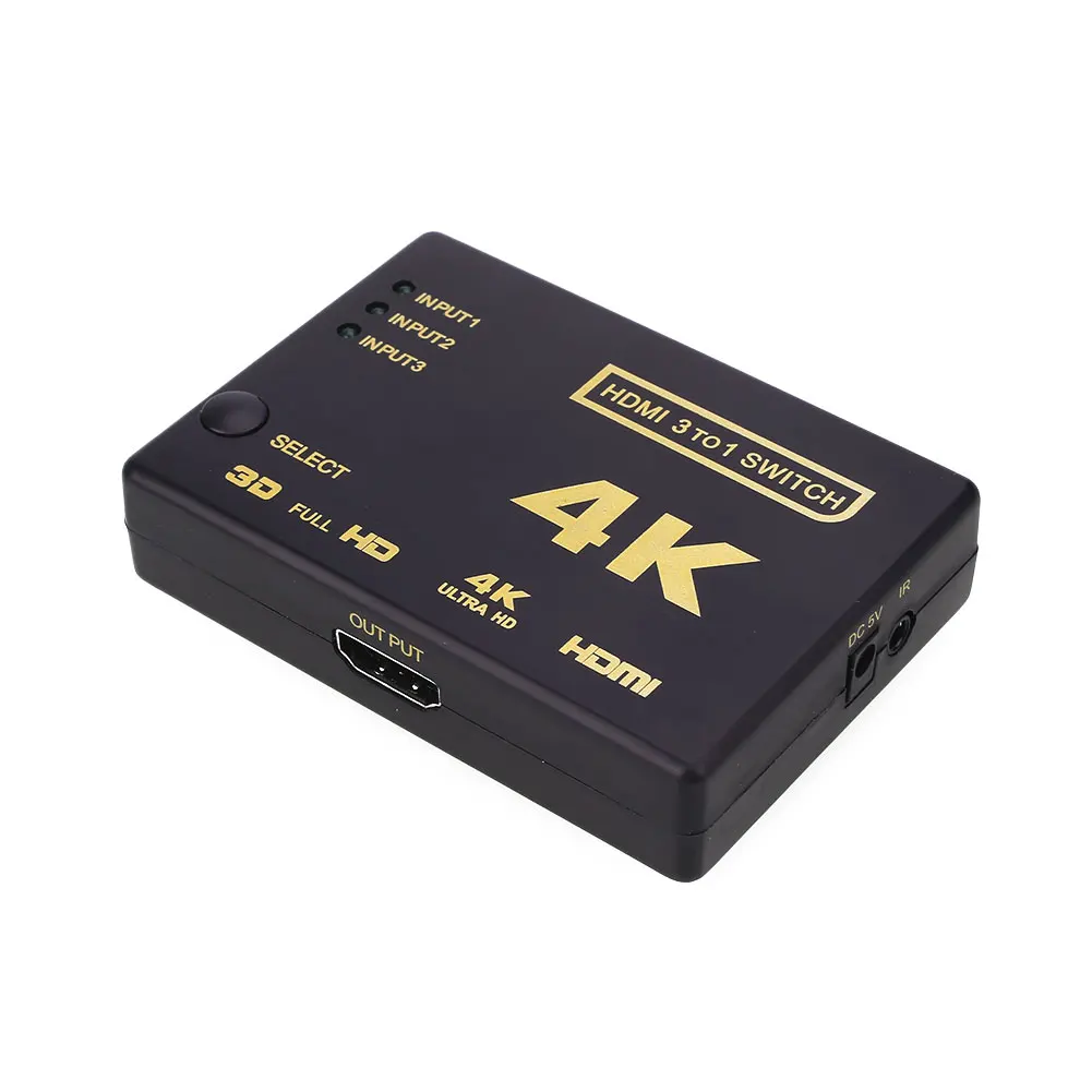 Switch Box Splitter 4K HDMI 3D 1080P Full HD Selector IR Video Universal | Электроника