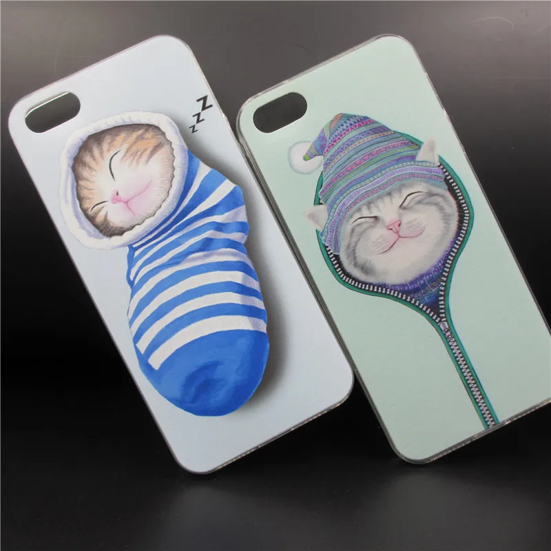 Милый чехол для телефона YRFF с изображением мультяшных носков и котов iPhone 5|cover for