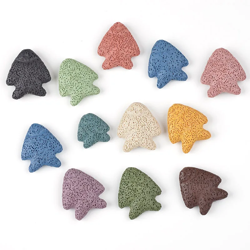 Красочная вулканическая лава камень рыба шарм 14 видов цветов два размера