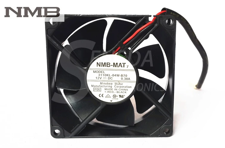 Оригинальный Для NMB 3110KL-04W-B70 8025 80 мм DC 12 В 0.38A инвертор сервера осевой чехол вентиляторы охлаждения