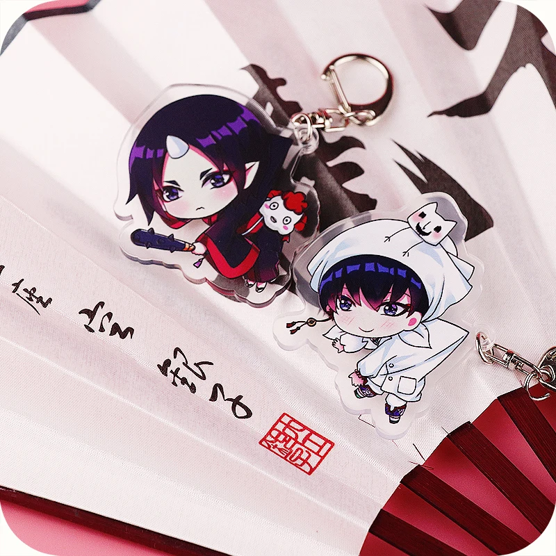 Hoozuki no Reitetsu брелок Аниме HOZUKI фигурки акриловое кольцо для ключей Косплей Сумка