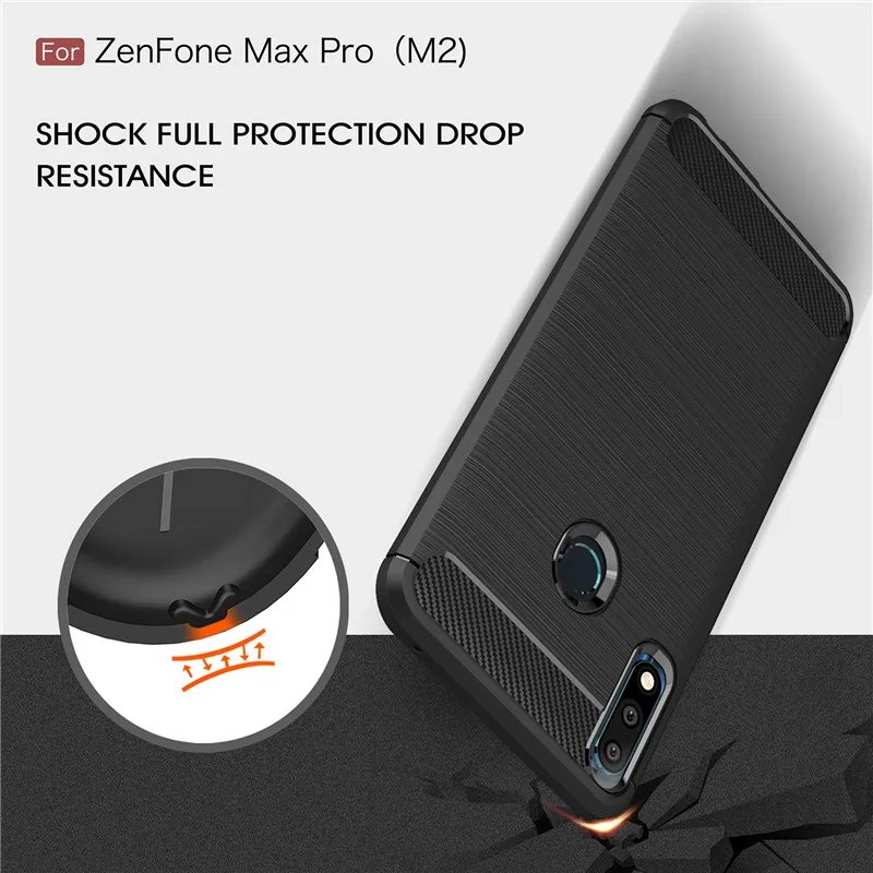 Чехол для Asus Zenfone Max Pro (M2) ZB631KL противоударный защитный резиновый чехол телефона