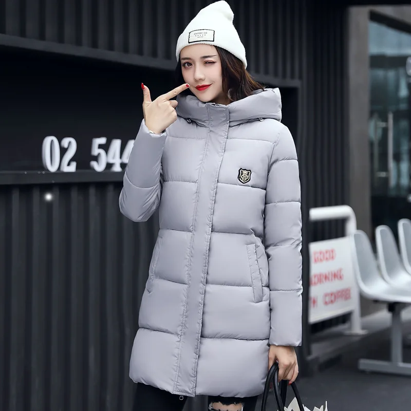 Abrigos mujer invierno/Коллекция 2019 года Длинные парки женские утепленные пуховики с
