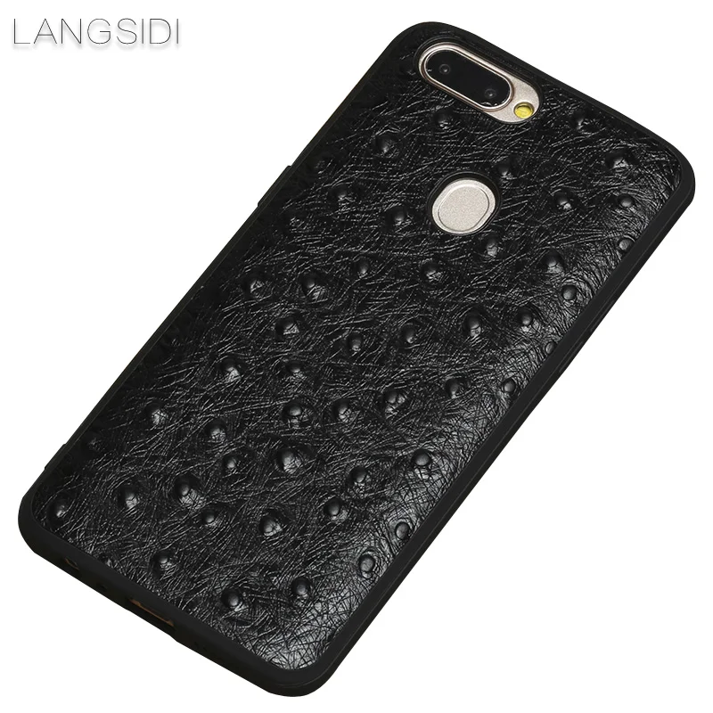 2018 New brand phone case ostrich grain full-wrapped For OPPO R11 All handmade custom processing |