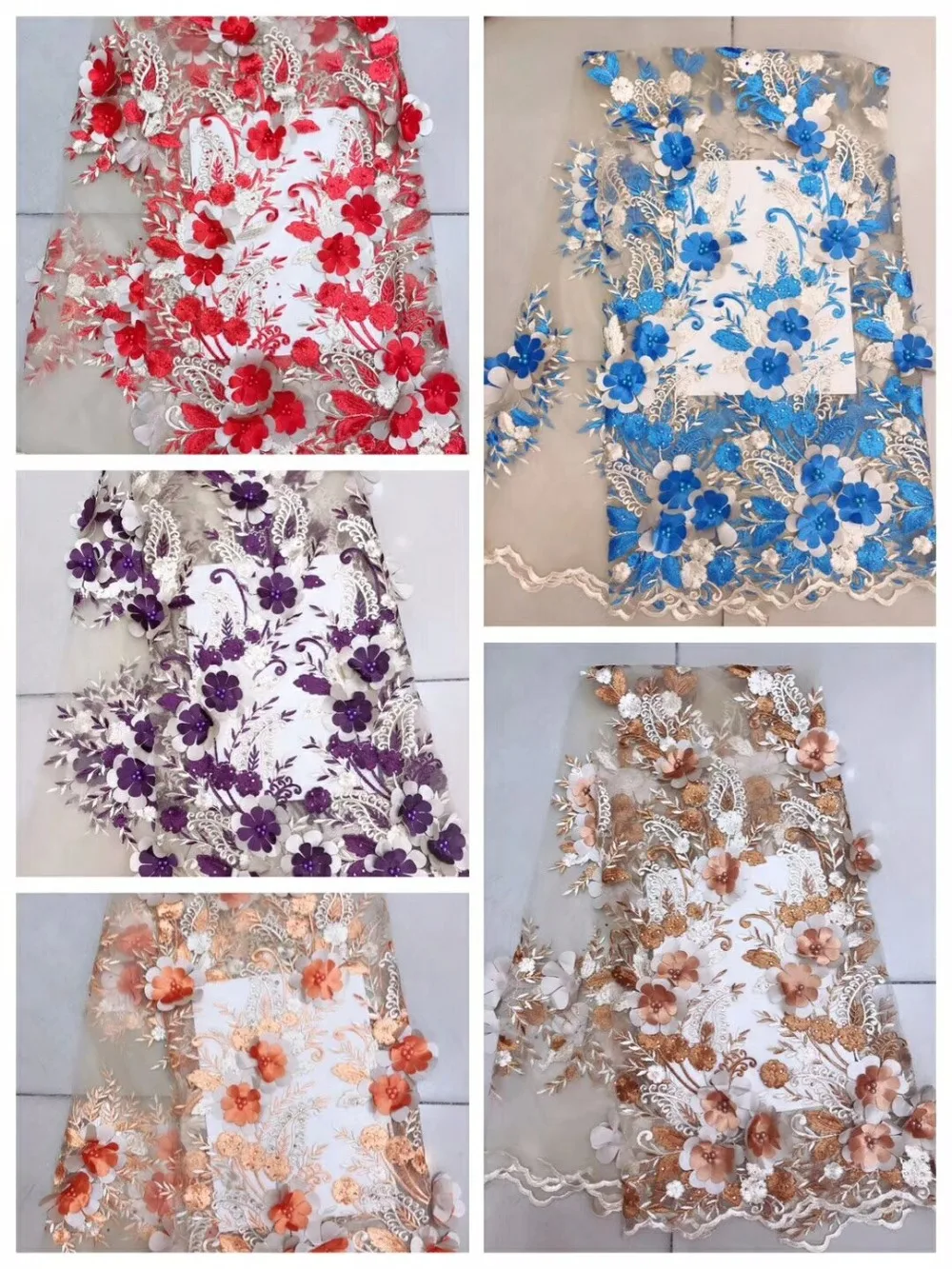 

African Laces Fabrics Embroidered nigerian Guipure French Lace Fabric High quality African French Net Lace Fabric ZXN13