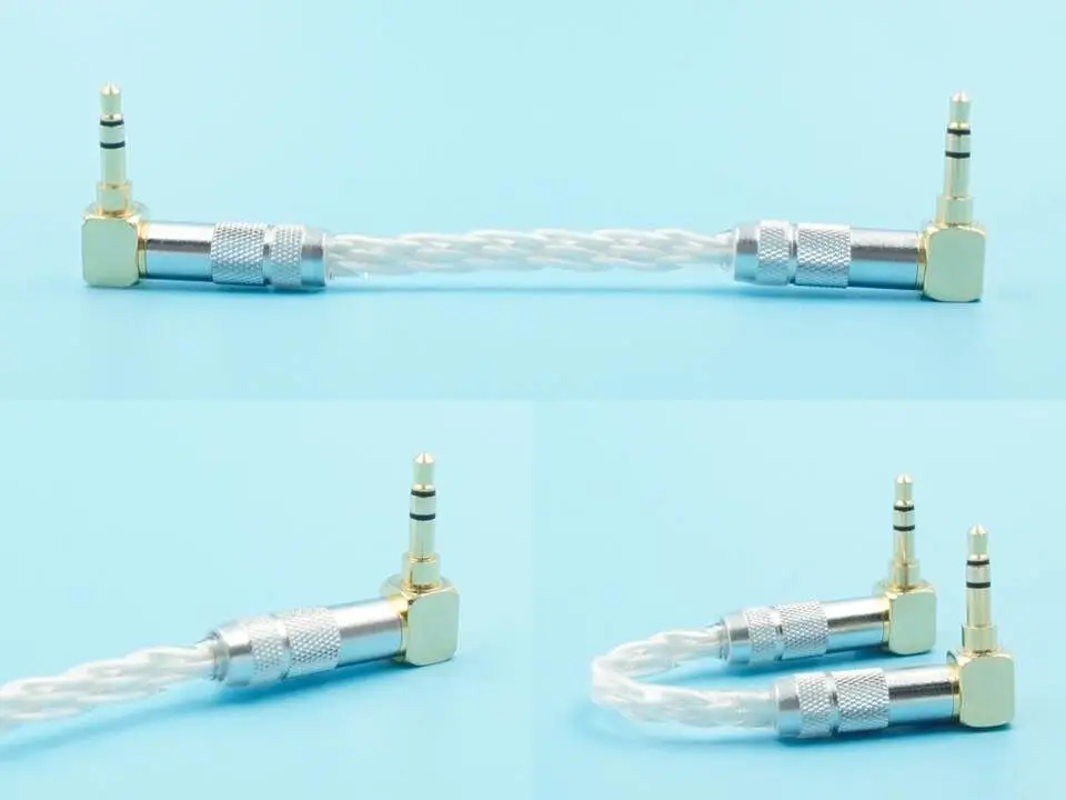 Аудиокабель HiFi с серебряным покрытием 10 см от 3 5 мм до мм|plug 3.5mm|plug 5mmplug cable |