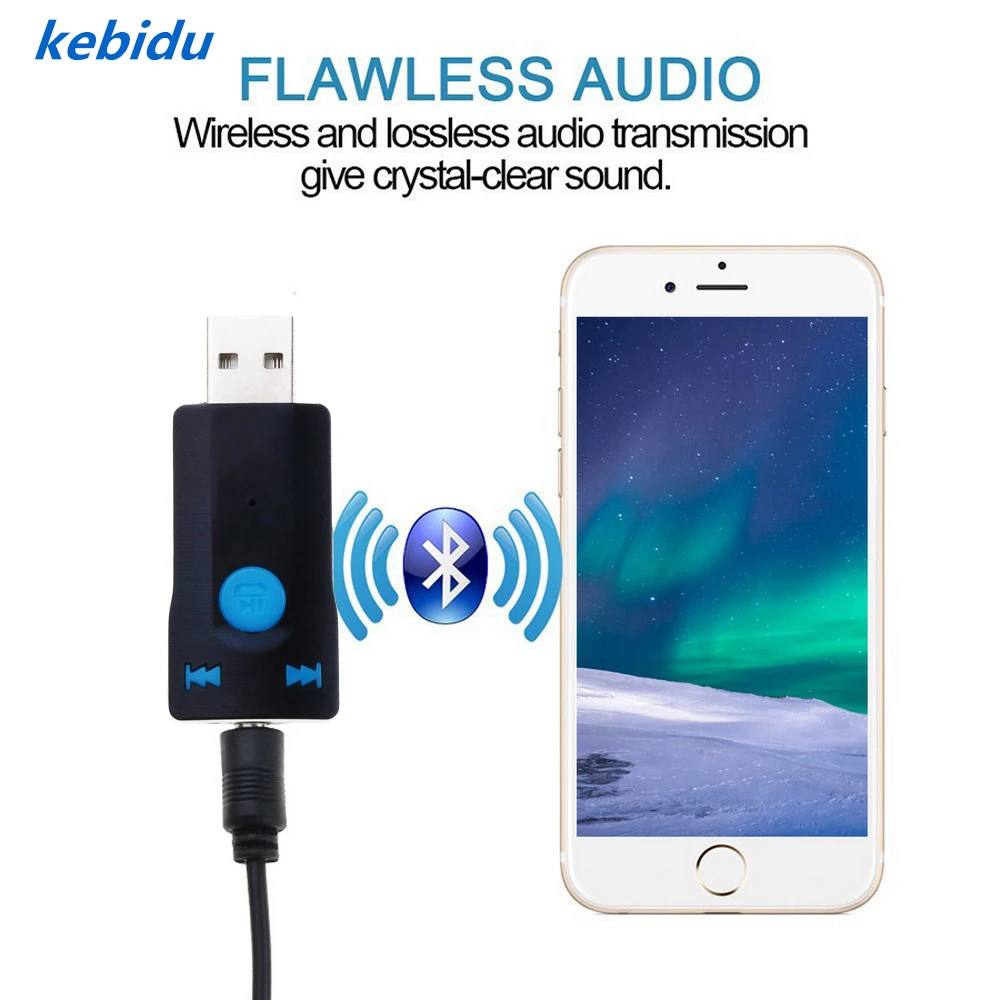 Автомобильный музыкальный ресивер kebidu беспроводной адаптер Bluetooth 4 1 USB