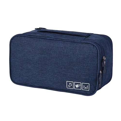 Deep Blue Bra Bag Женское нижнее белье для путешествий, сумки, одежда, трусики, бюстгальтер, органайзер, выходные, Ночные Цифровые кабели, провода, чехол для хранения питания, аксессуары - Цвет: Deep Blue Bra Bag