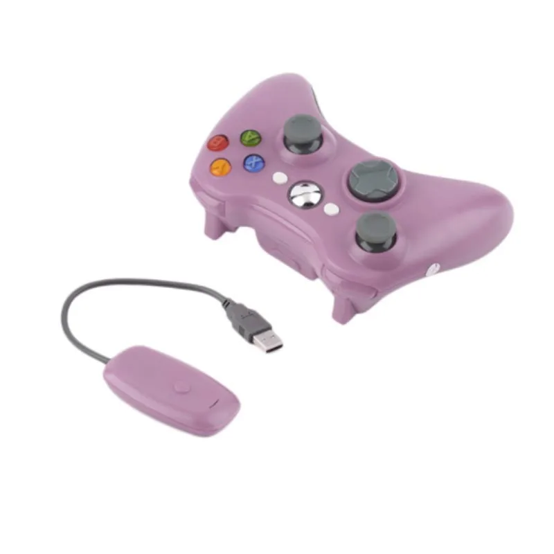Для Xbox 360 2,4G Беспроводной пульт дистанционного управления компьютер с четырехъядерным процессором ПК приемник Беспроводной игрового контроллера геймпад для Xbox360 джойстик Контролер контроллер - Цвет: Pink