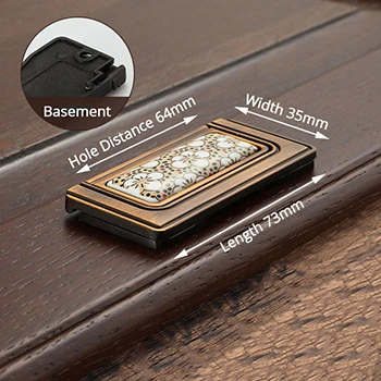 Handle-1501FG-64 Антикварные Бронзовые керамические ручки для шкафов винтажные ручки для ящиков Ручки для дверей шкафа Европейское оборудование для обработки мебели - Цвет: Handle-1501FG-64