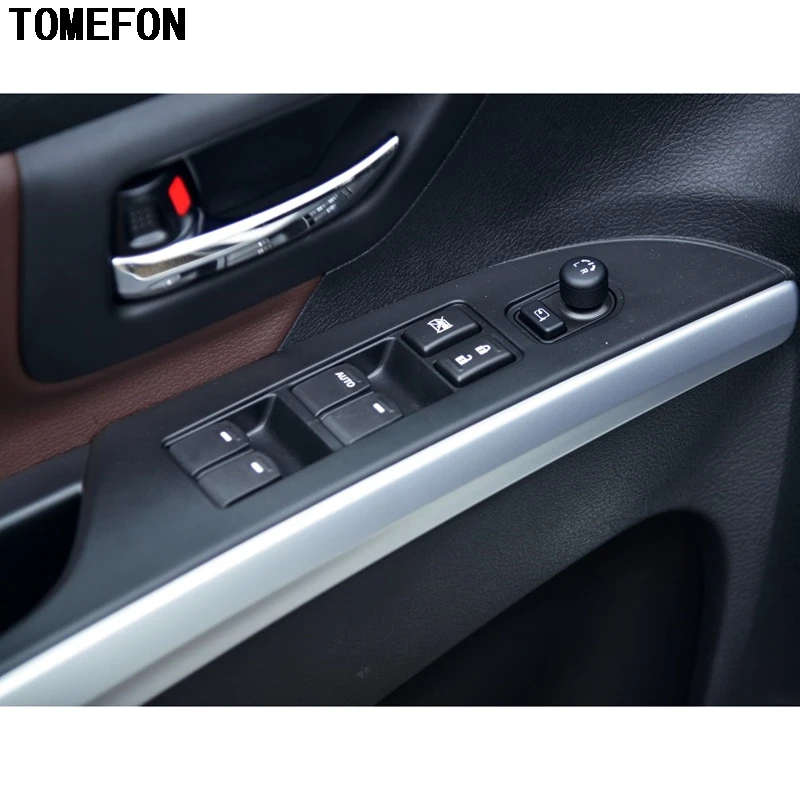 

TOMEFON для Suzuki Sx4 S-Cross 2014-2017 ABS краска из углеродного волокна 4 шт. дверь подлокотник окно лифт переключатель панель Interio отделка