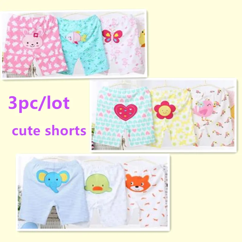 2018 3pcs/lot Baby Boys Girls Shorts Summer Pants Clothes Fashion 100% cotton Cartoon Styles Newborn 0-24M Kids Trousers