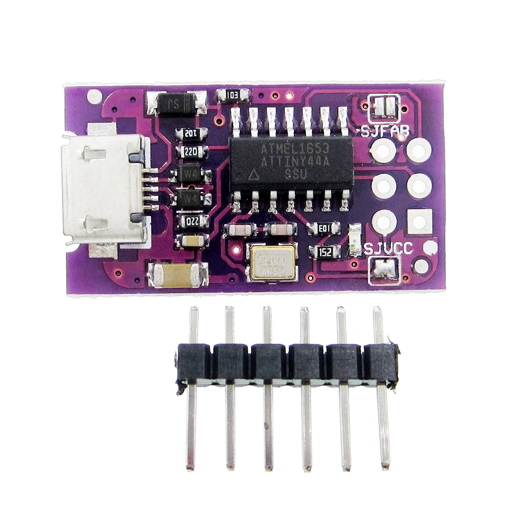 Миниатюрный программатор с Micro USB AVR ISP ATtiny44 ATTiny45 ATTiny85 USB-программатор модуль для IDE